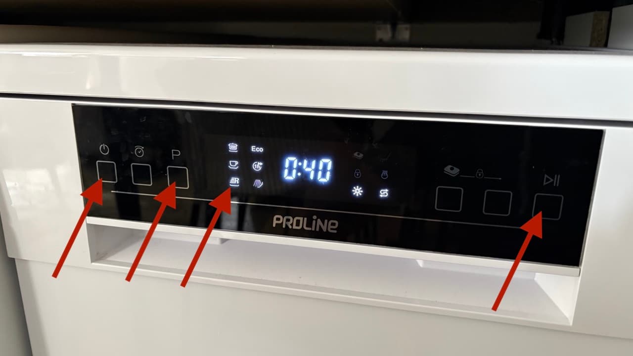 Long press on each button